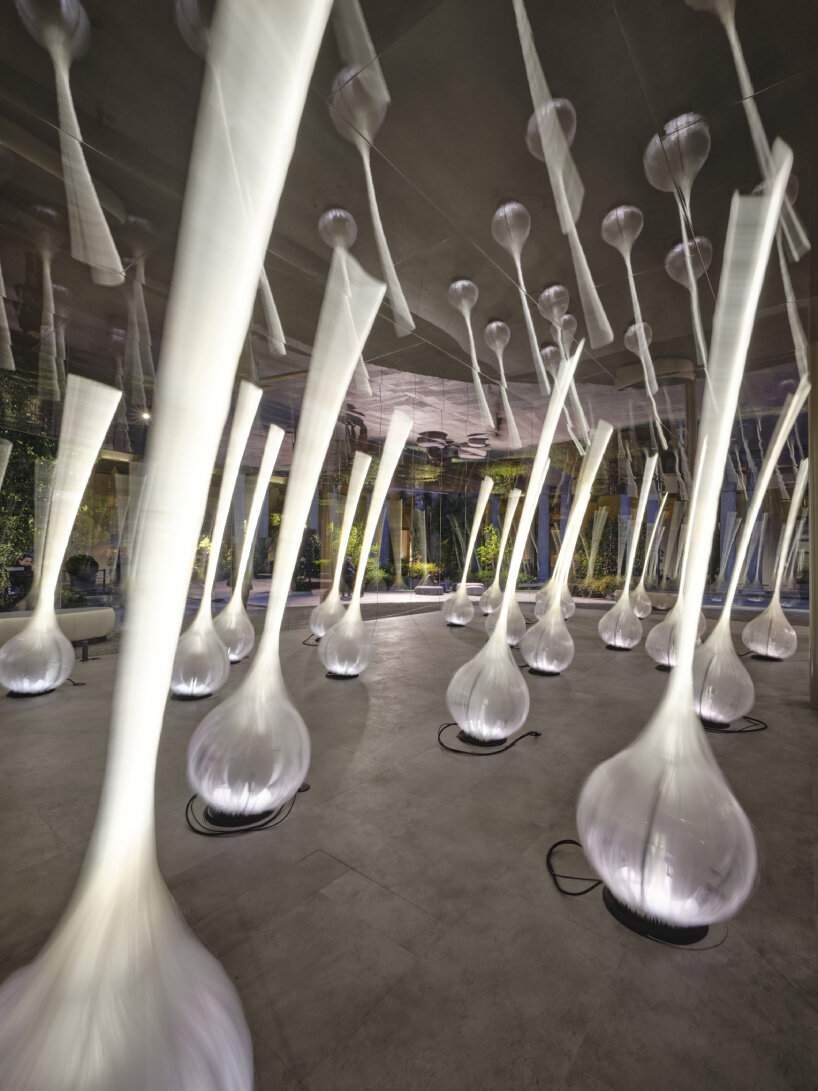 the movement mimics wind in a field of grass