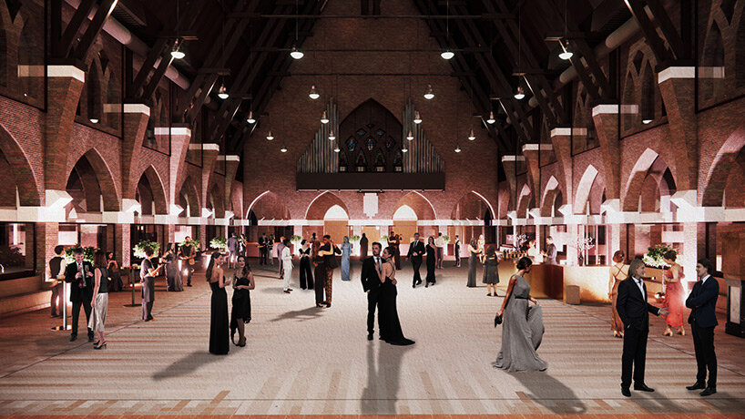 MVRDV proposes irreverent renovation of historic church into 'holy water' swimming pool