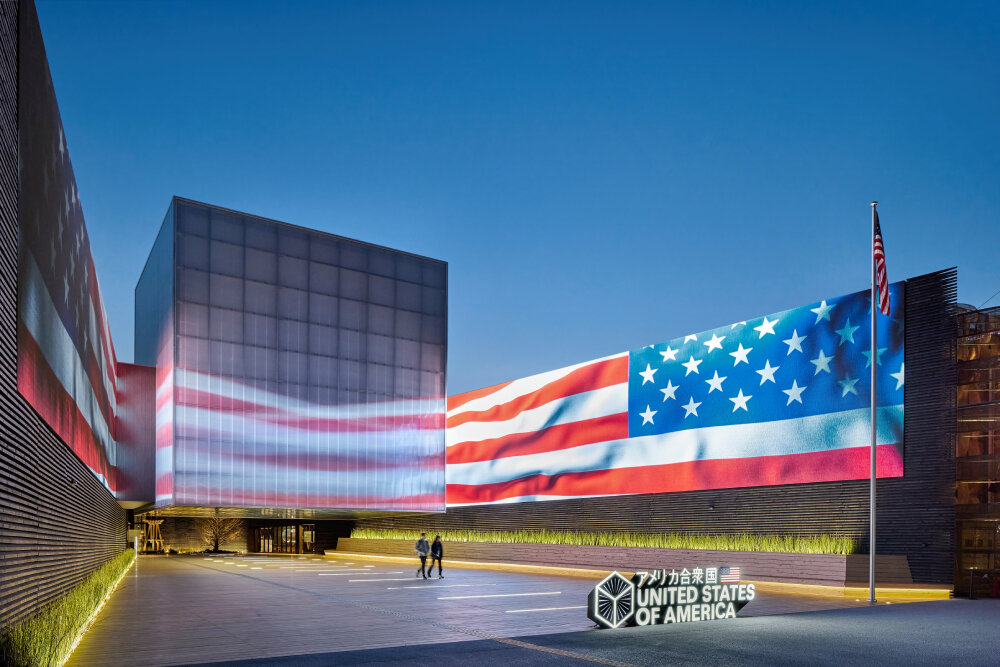 trahan architects' winged USA pavilion wrapping central plaza to open at expo 2025 osaka