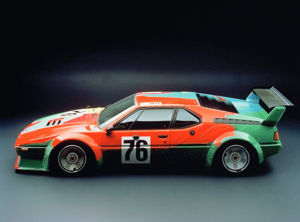 BMW’s art car world tour stops at art dubai with andy warhol’s vivid M1