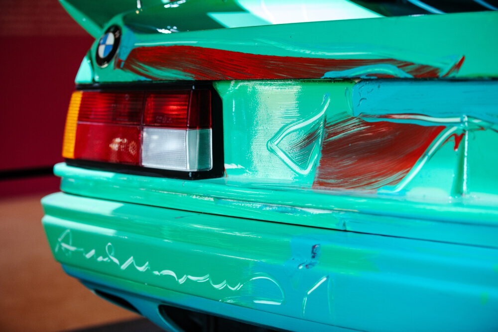 BMW’s art car world tour stops at art dubai with andy warhol’s vivid M1