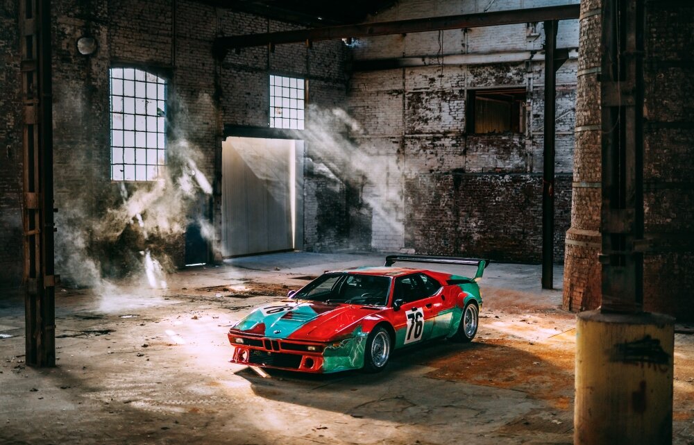 BMW’s art car world tour stops at art dubai with andy warhol’s vivid M1