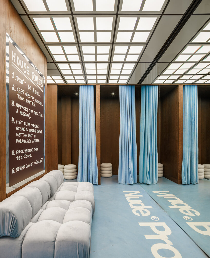 el departamento turns nude project's madrid flagship into a hollywood-style 'open mansion'