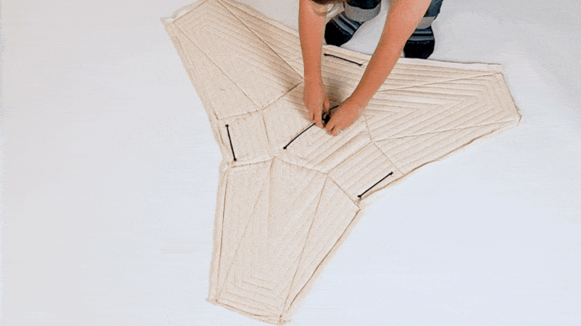 for the side table, there's a cord that puts the piece together