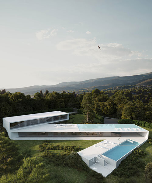 flowing three-story villa by fran silvestre glides across the southern spanish landscape