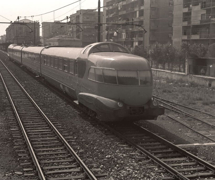 the history of gio ponti's arlecchino train, home of prada frames at milan design week