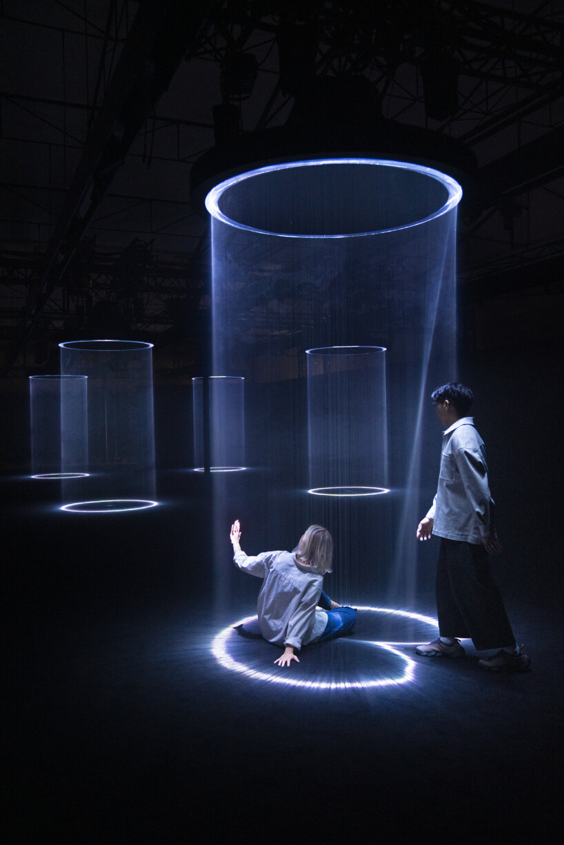 the artist uses lidar, infrared, and normal vision cameras for the installation