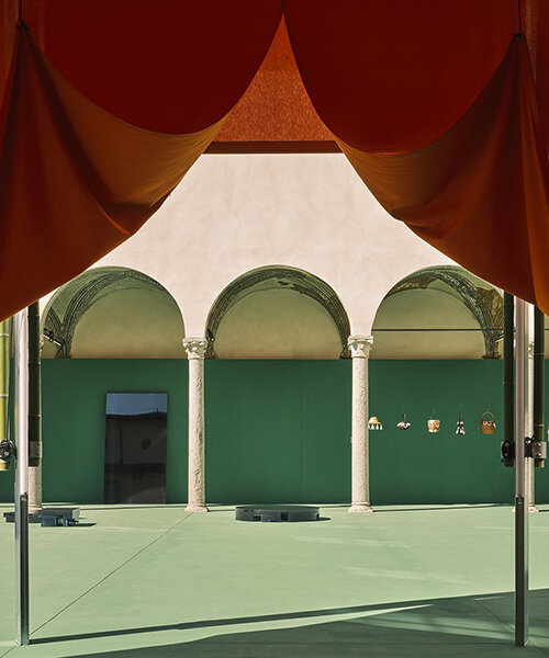 gucci brings 'bamboo encounters' in milan's 16th-century cloister, with design by 2050+