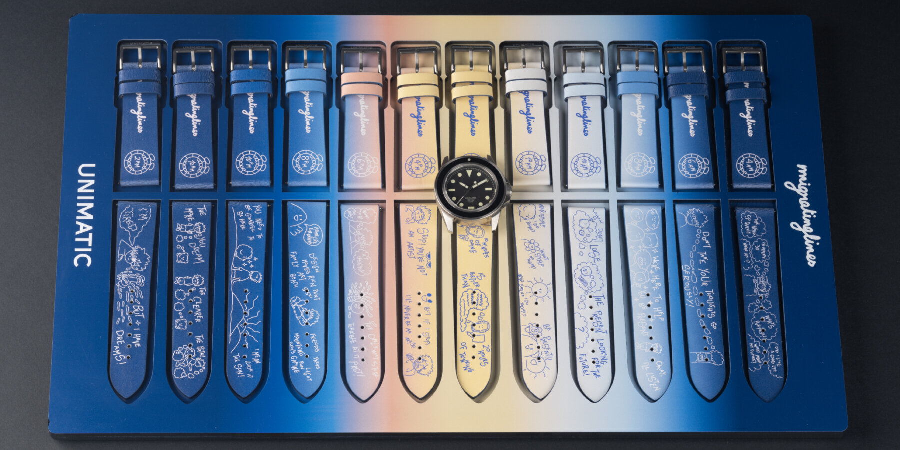 migrating-lines-time-sunset-to-sunrise-watch-straps-UNIMATIC-designboom-ban