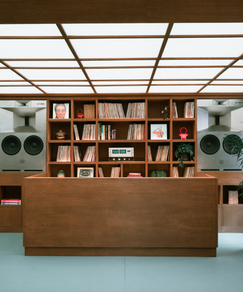 giorgia longoni studio channels retro japanese jazz cafés for 360-degree sound bar in milan