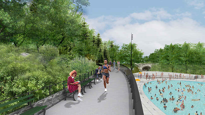 a giant pool opens in new york's central park – see what the new davis center will look like