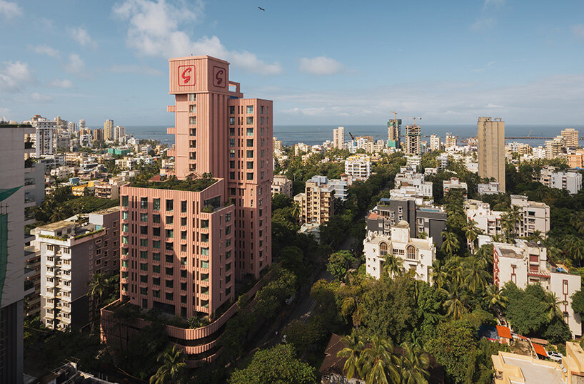 pink tower by satguru builders and NUDES brings sculptural curves to mumbai's skyline