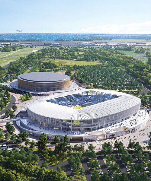 populous shapes 18,500-seat stadium as garden pavilion for venice's bosco dello sport