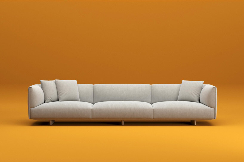 prostoria and ramos + bassols reveal floating modular sofa aire at salone del mobile 2025