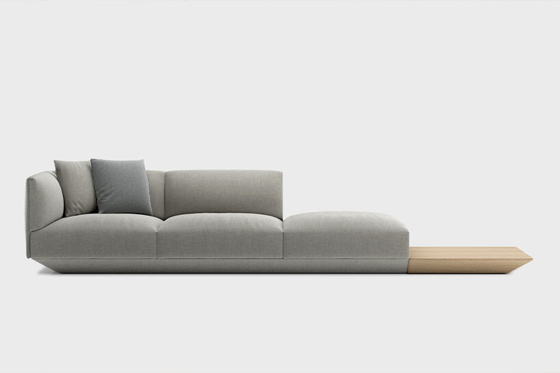 prostoria and ramos + bassols reveal floating modular sofa aire at salone del mobile 2025