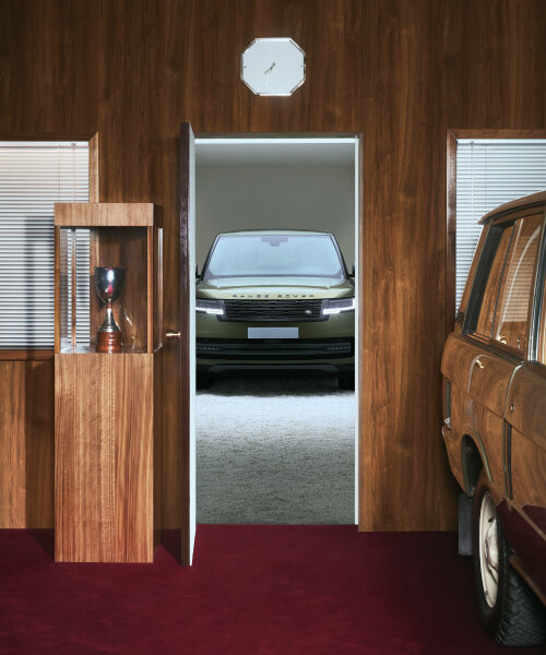range rover’s scenic installation travels through time from retro 1970s to futuristic 2025