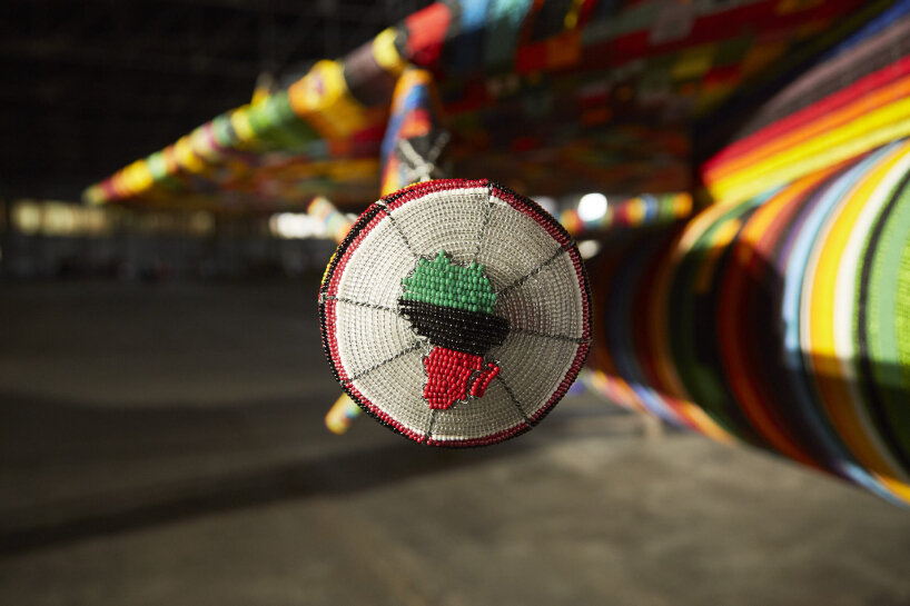 detailed view of the beadwork