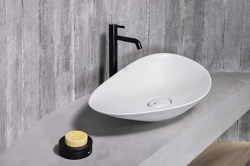 roca expands ohtake collection with sculptural basins and japanese-inspired bathtub