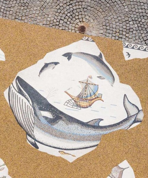 roman-style mosaic by jeremy deller recalls scarborough’s marine life and ancient past