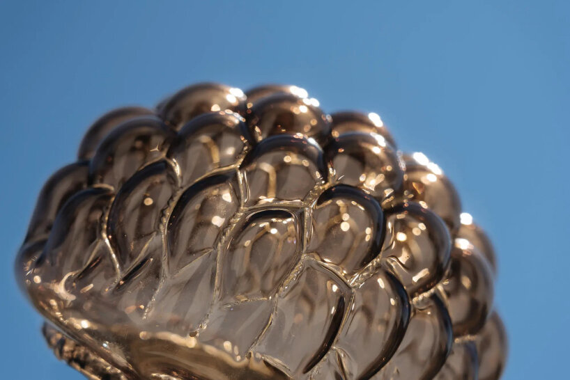 the art motorbike also incorporates hand-blown glass forms