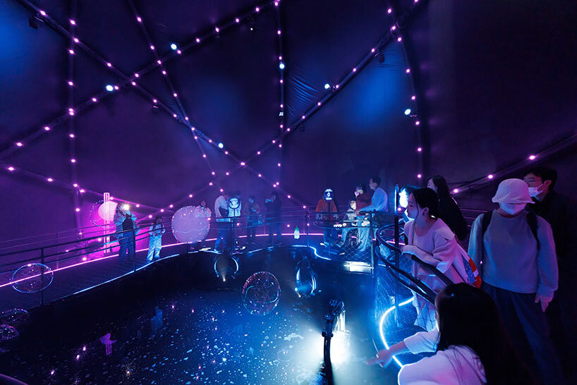 spherical swiss pavilion at expo 2025 osaka draws from floating bubbles