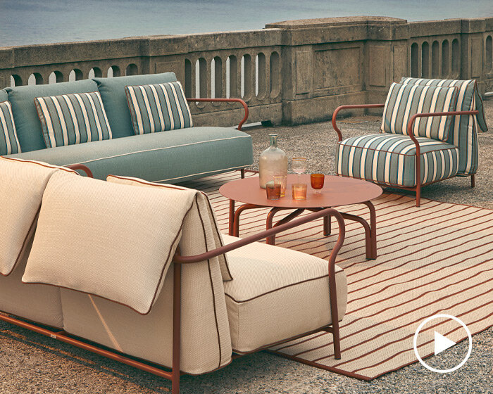 unopiù brings spirit of lake garda to milan with salò, a bauhaus-inspired outdoor collection