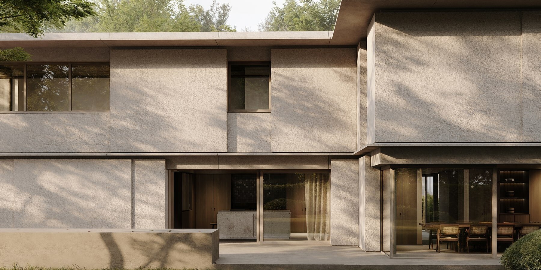 yama-architects-house-wa-two-elongated-volumes-stone-plinth-belgium-designboom-1800-3