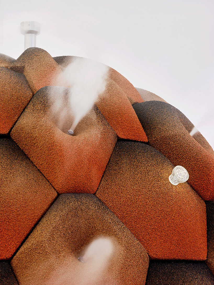 bacteria metabolize toxicity in andrés jaque's cork transspecies palace at triennale milano