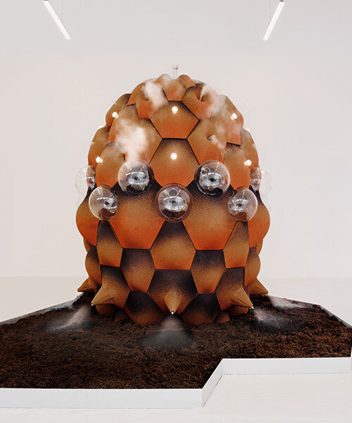 andrés jaque builds cork-clad palace for bacteria at triennale milano 2025