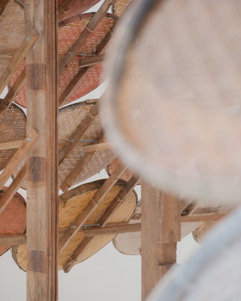 boonserm premthada upcycles thai rice barns for elephant food shelter at triennale milano