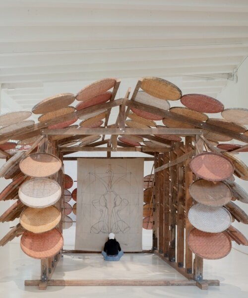 boonserm premthada upcycles thai rice barns for elephant food shelter at triennale milano
