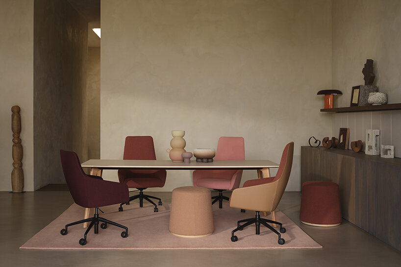 boss design dresses uma chair in bio-based foam refining carbon-free sculptural elegance