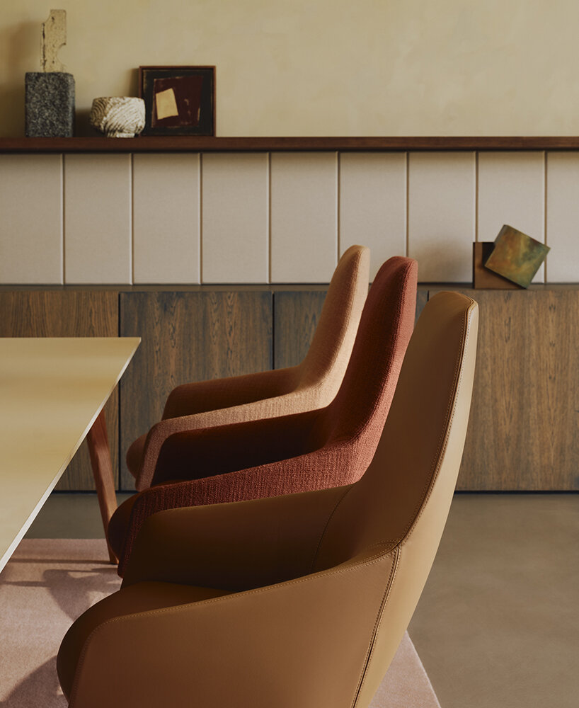 boss design dresses uma chair in bio-based foam refining carbon-free sculptural elegance