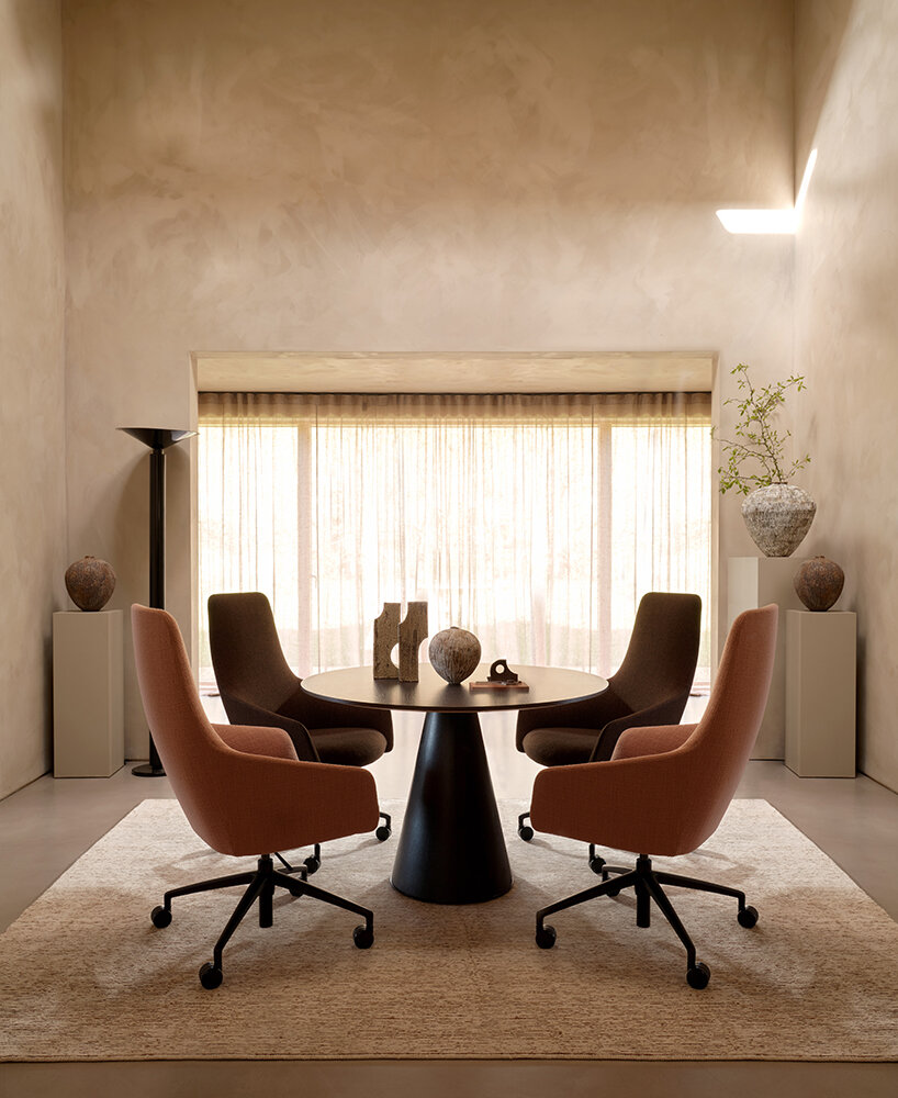 boss design dresses uma chair in bio-based foam refining carbon-free sculptural elegance