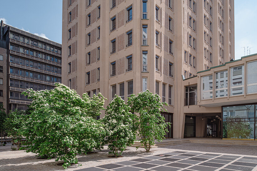 brutalist landmark torre velasca reopens in milan as mixed-use tower with public piazza