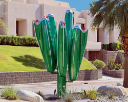 roger reutimann turns 1959 cadillac components into lighting cactus sculpture in california
