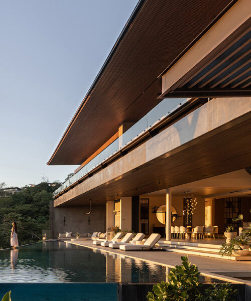 cantilevered planes of QBO3 arquitectos' casa yume frame tropical views in costa rica