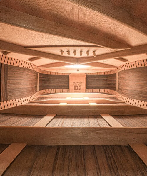 charles brooks captures vaulted, shaded spaces inside historic musical instruments