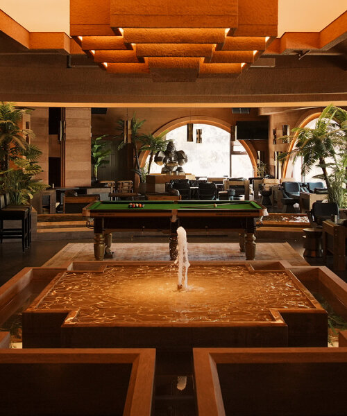 tibetan-style columns & antique furniture enliven wooton designers' chimp club café & bar