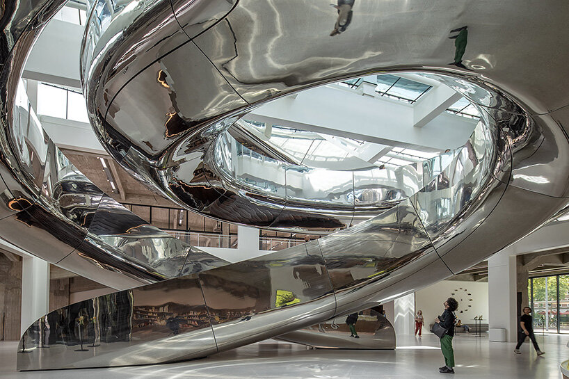 a closer look at MAD's steel tornado at the fenix museum through the lens of danica o. kus