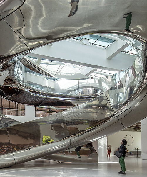 a closer look at MAD's steel tornado at the fenix museum through the lens of danica o. kus