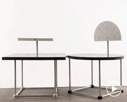 recycled plastic plates compose marcela coppari's cosmoplast modular furniture series