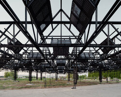 dark skies sonic pavilion suspends sound system over crowd at horst arts & music festival
