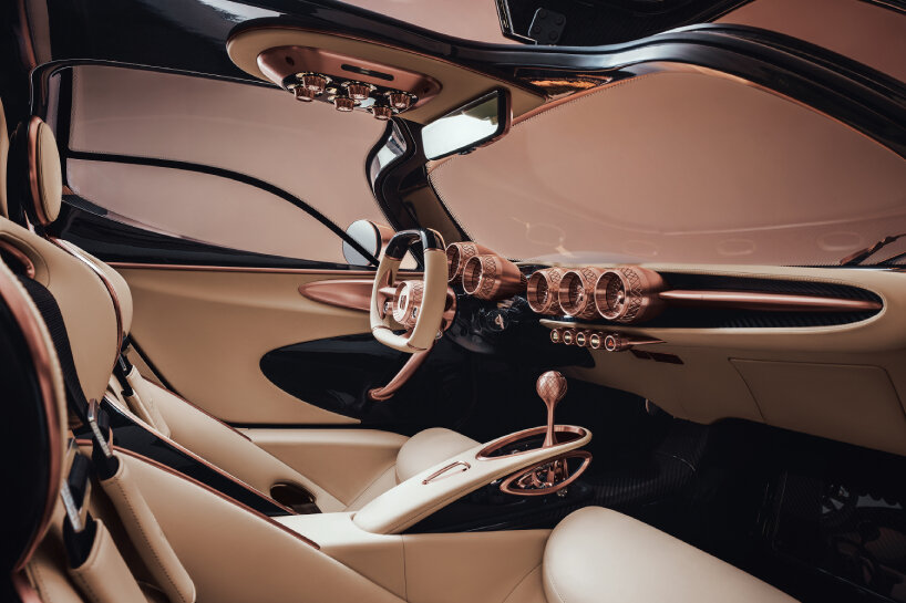 a view inside the automobile