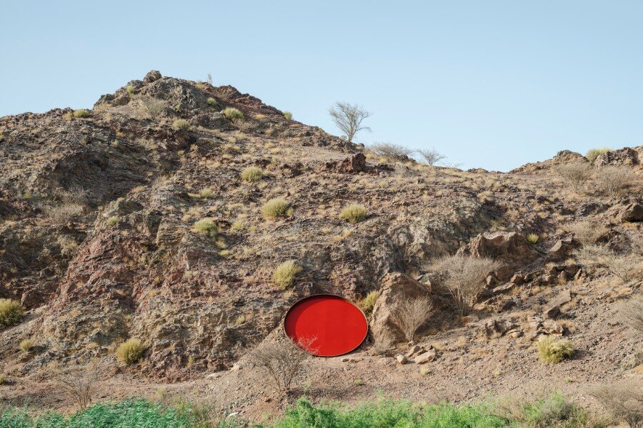 five metallic discs carve shaikha al mazrou's contemplative sculpture trail in UAE mountains