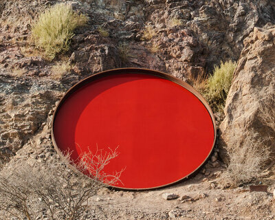 five metallic discs carve shaikha al mazrou's contemplative sculpture trail in UAE mountains