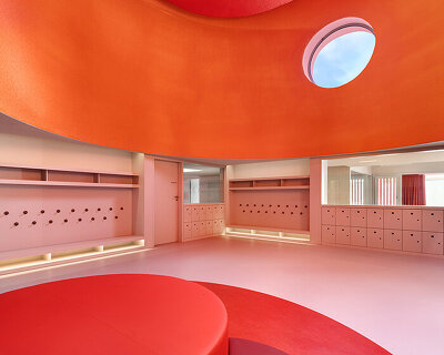 dominique coulon & associés shapes colorful crèche for children in illzach, france