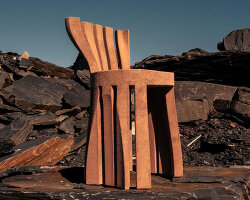 roc h biel turns beech dust into chairs and modular desks inspired by corinthian columns