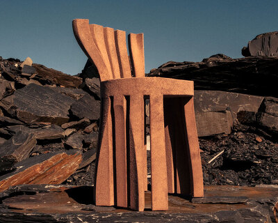 roc h biel turns beech dust into chairs and modular desks inspired by corinthian columns