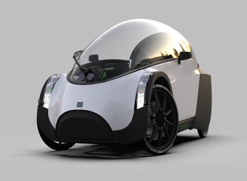 the four-wheeled vehicle also uses a belt drive instead of a chain to reduce the wear and tear